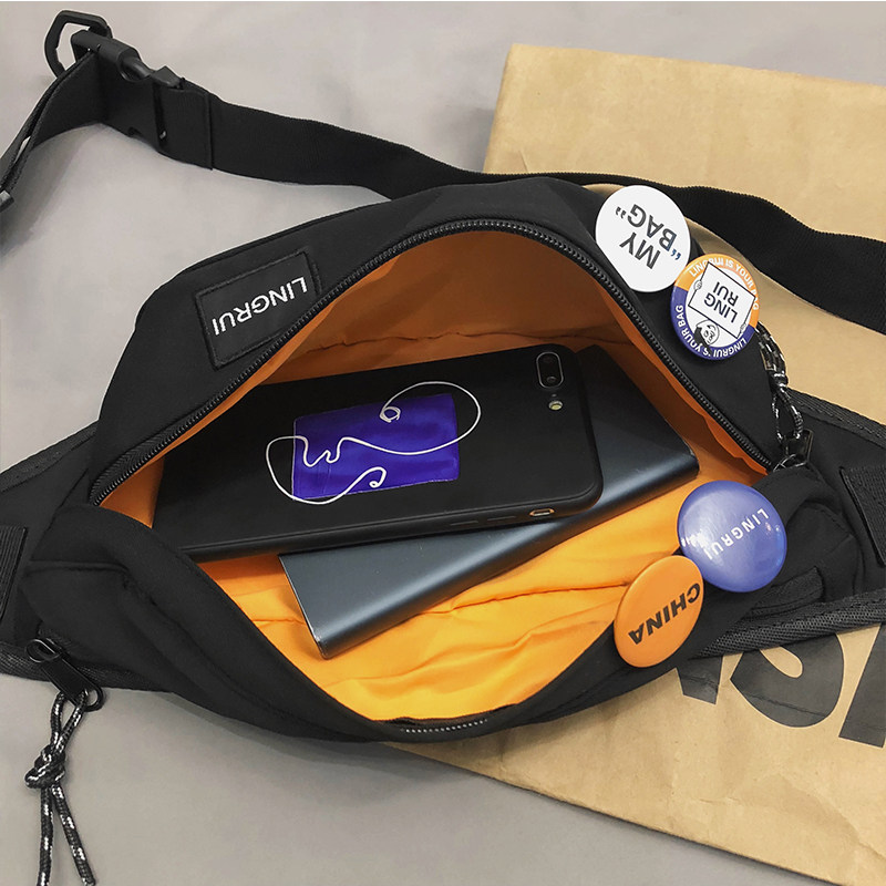 ins潮牌胸包男士斜跨百搭女斜挎包 jslooo男士包袋