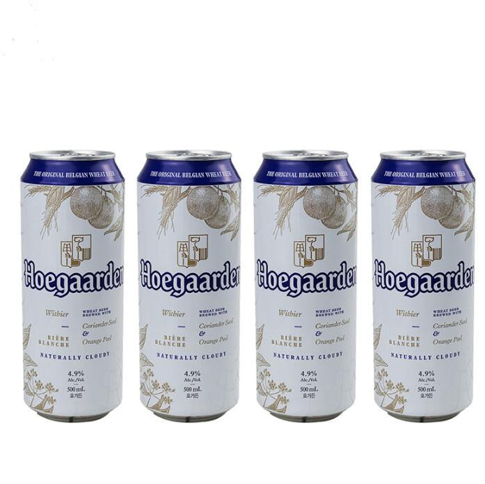 听装福佳白啤酒听装Hoegaarden 比利时精酿福佳白啤500ml 24拉罐 - 图1