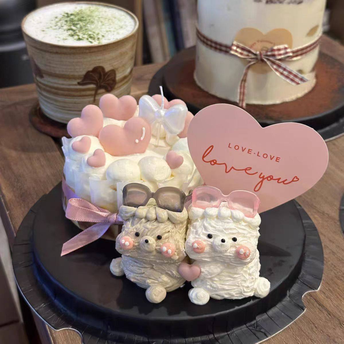 2025七夕情人节情侣贴贴熊蛋糕装饰爱心卡片情侣表白告白装扮插件,淘宝优惠券,粉丝福利购,淘宝优惠卷