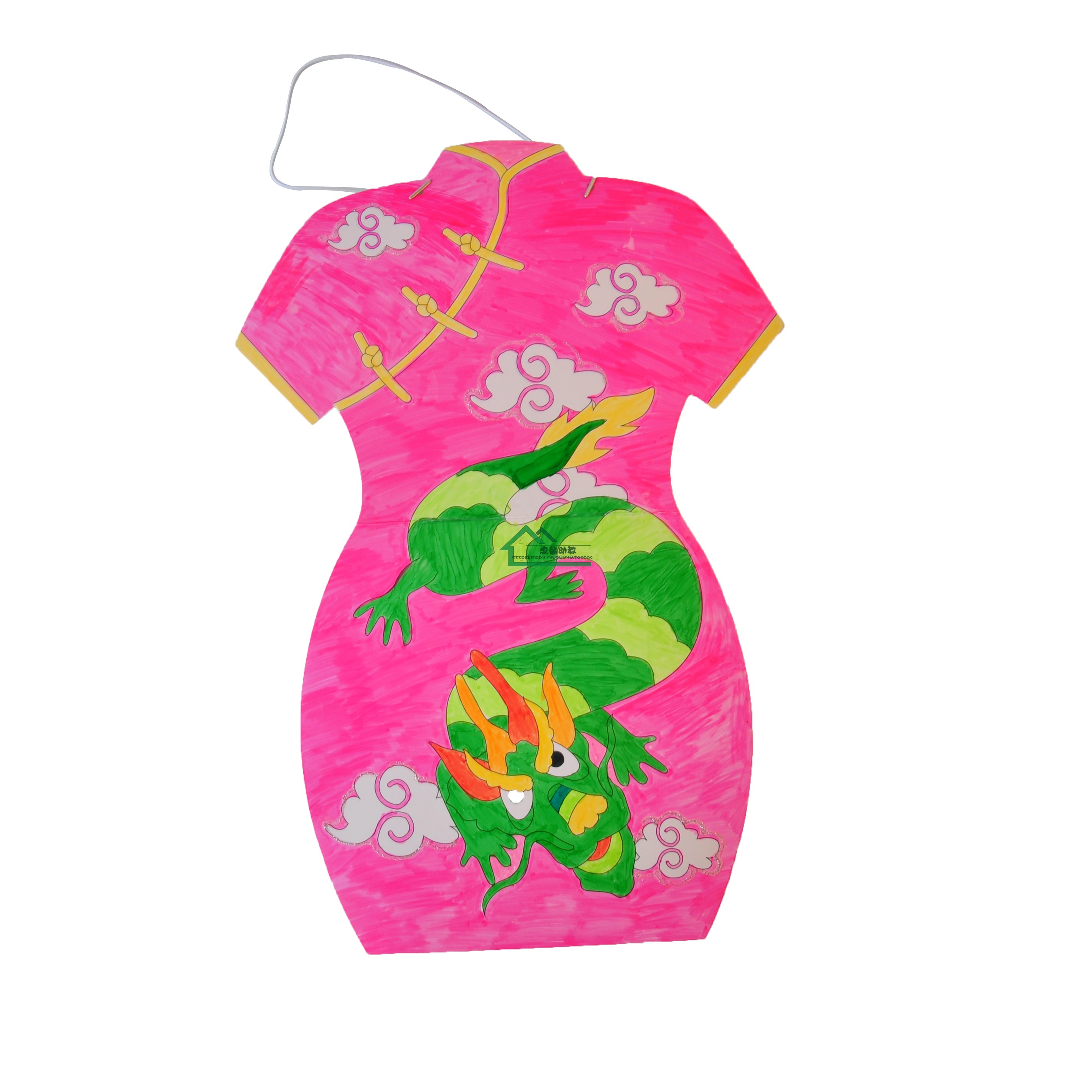 特色中国民族风服饰旗袍期培训班幼儿园儿童涂色手工diy材料包暑