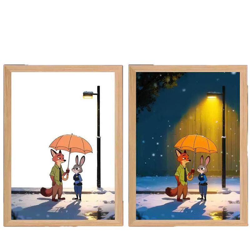 疯狂动物城灯光画客厅小夜灯卧室装饰画桌搭礼物摆件送礼物送朋友,淘宝优惠券,粉丝福利购,淘宝优惠卷