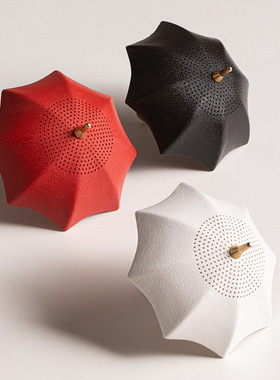 创意雨伞茶滤漏陶瓷叶过网