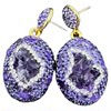 Natural amethyst cluster amethyst necklace ring earrings