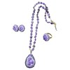 Natural amethyst cluster amethyst necklace ring earrings