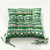 Bohemian ethnic style cotton and linen thickened strap chair cushion