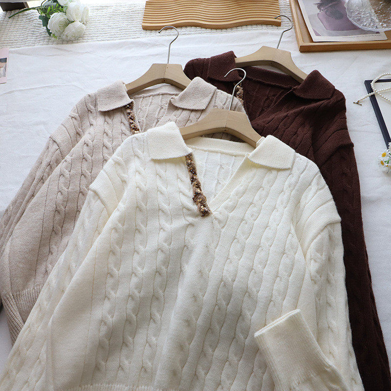 2026秋冬新款韩系减龄显瘦休闲麻花保暖百搭套头毛衣女,淘宝优惠券,粉丝福利购,淘宝优惠卷