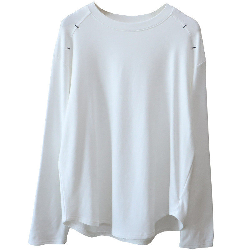 2026秋冬新款韩版圆领宽松显瘦百搭休闲抓绒长袖T恤女,淘宝优惠券,粉丝福利购,淘宝优惠卷