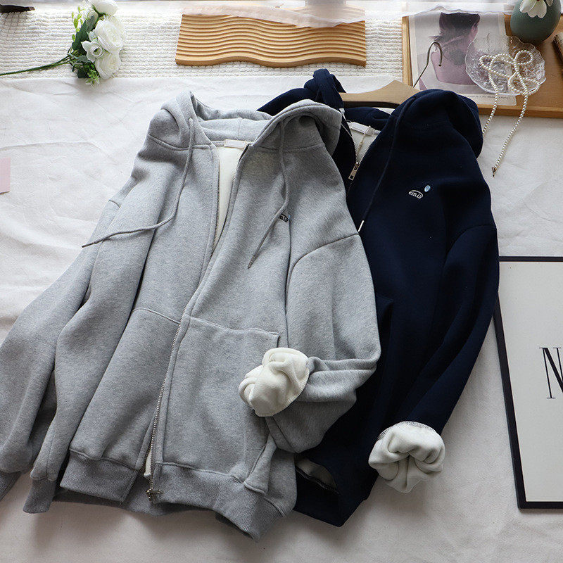 2026冬季新款韩版时尚宽松休闲加绒加厚字母刺绣卫衣女,淘宝优惠券,粉丝福利购,淘宝优惠卷