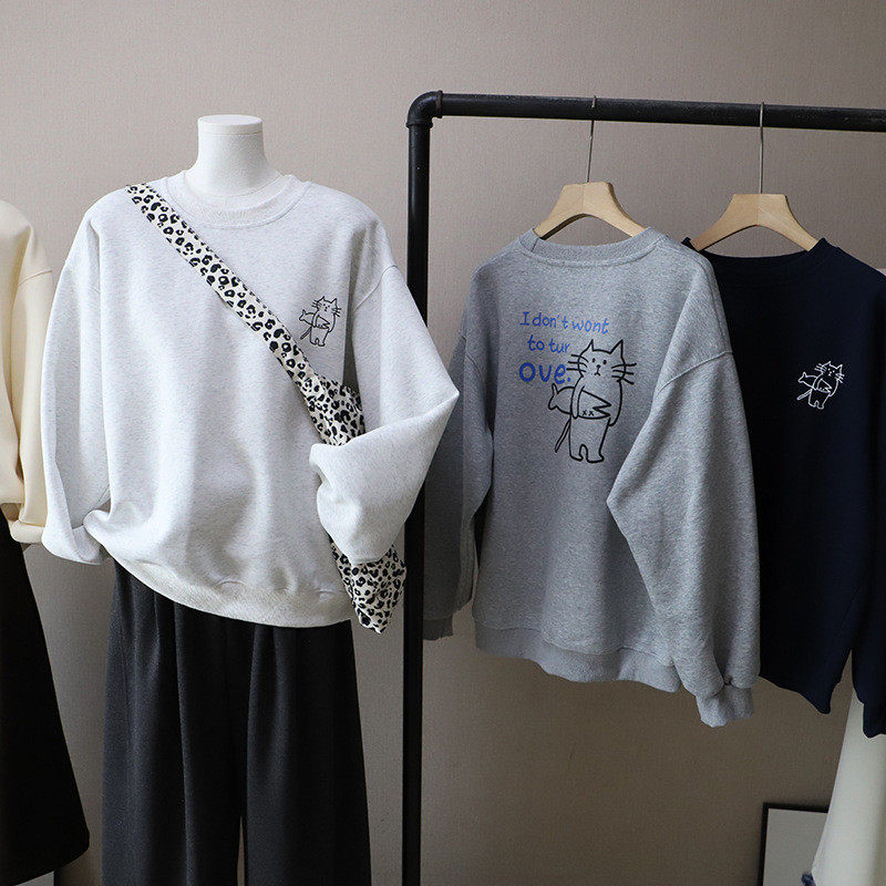 2026秋冬新款韩版字母卡通印花宽松显瘦休闲百搭卫衣女,淘宝优惠券,粉丝福利购,淘宝优惠卷