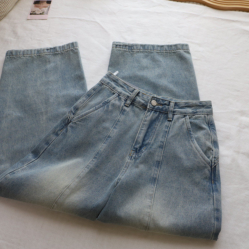 2026早春新款韩版时尚高腰显瘦休闲百搭弯刀裤女牛仔裤,淘宝优惠券,粉丝福利购,淘宝优惠卷