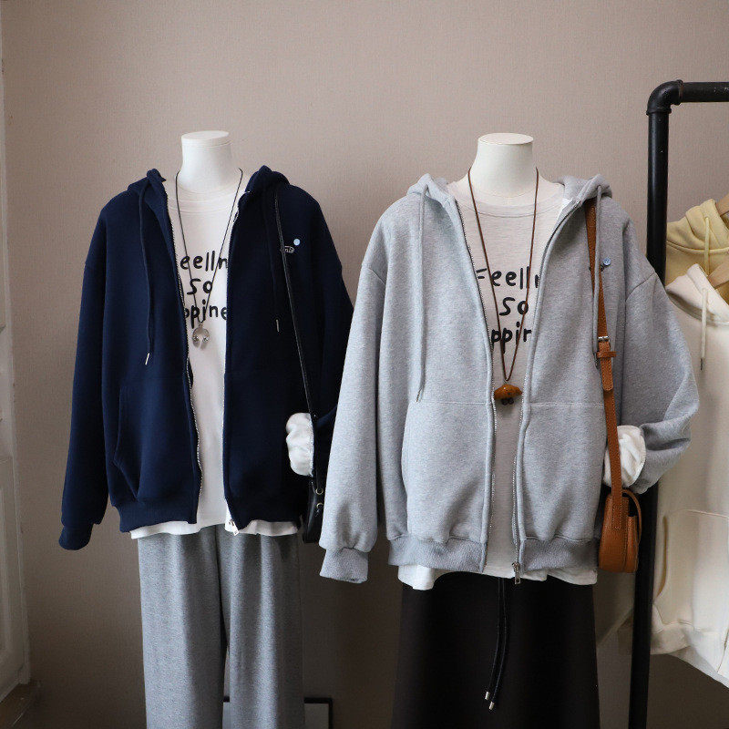 2026冬季新款韩版时尚宽松休闲加绒加厚字母刺绣卫衣女,淘宝优惠券,粉丝福利购,淘宝优惠卷