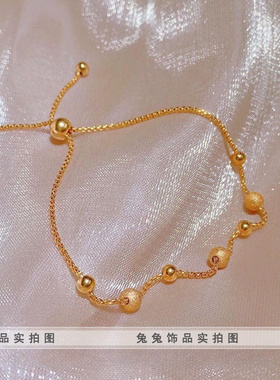 女钛钢日韩亮面转运珠保色不过敏