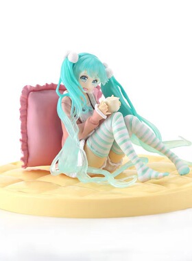 优质版初音手办PVC樱花初音公仔二次元美少女周边机箱摆件