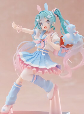新款 初音手办 马卡龙初音二次元美少女景品机箱桌面摆件模型