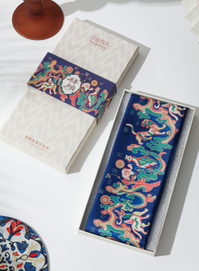 文创五星出东方龟兹丝巾发带