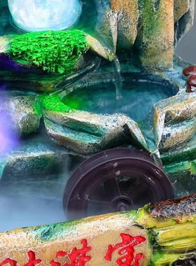 高档假水山流水风轮开业礼物招财景生财水客厅饰循环水吧装台高山