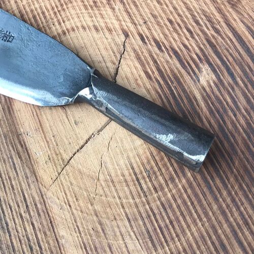 弹簧钢农用柴刀纯手工锻打65锰钢砍树刀户外刀野外求生弯头开路刀 - 图3