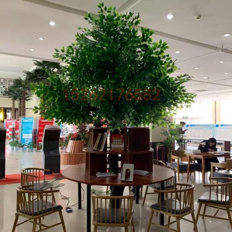 仿真榕树假树仿真大型植物酒店商场婚礼道具许愿树景观树橱窗装饰 - 图1