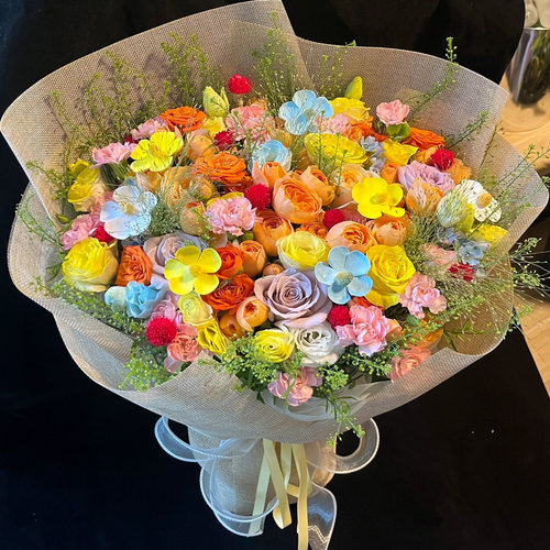 北京速递花艺园鲜花店芍药蝴蝶兰玫瑰送爱人送妈妈母亲节花束 - 图2