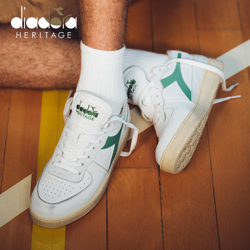 diadora/迪亚多纳男鞋 欧产石洗做旧复古运动休闲鞋女鞋MI BASKET