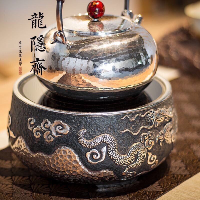 龙隐斋电陶炉茶炉家用台式煮茶炉煮茶器铁包银烧水炉泡茶炉静音-图0