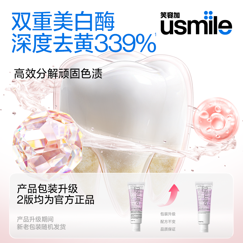 【梓渝同款】笑容加usmile清新口气香水牙膏美白去口臭成人牙亮白,淘宝优惠券,粉丝福利购,淘宝优惠卷