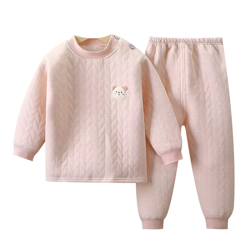 宝宝夹棉分体套装儿童三层保暖内衣纯棉男女童秋衣秋裤加厚睡衣冬,淘宝优惠券,粉丝福利购,淘宝优惠卷