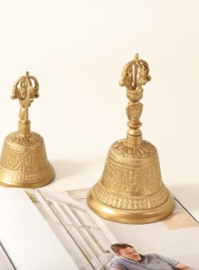 金刚铃杵佛堂佛具摆件黄铜法器
