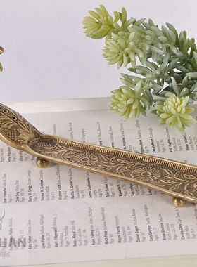 印度欧式风黄铜香薰孔雀