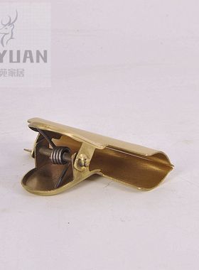 印度黄铜书房美式风复古夹子摆件