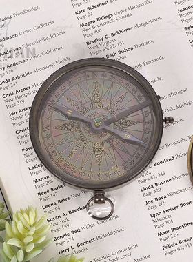 印度纯铜复古表白书房指南针特价