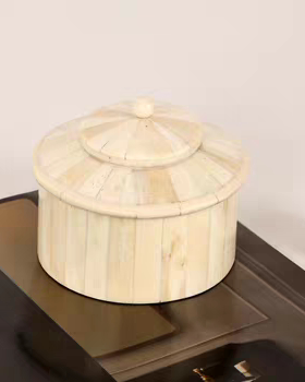 欧式印度手工牛骨拼接高档白色饰品盒样板间首饰盒储物盒装饰摆件