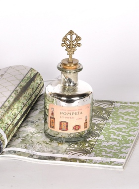 印度欧式风银色古董香水瓶摆件