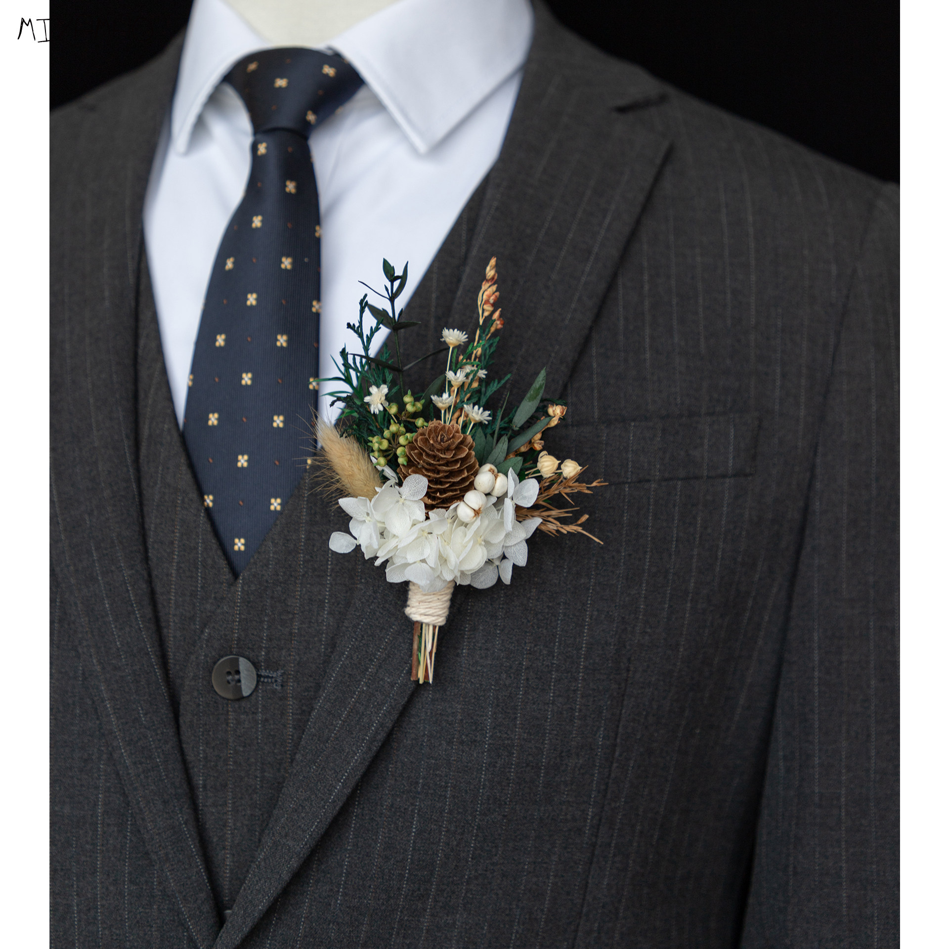 松果白绿色户外婚礼新郎伴郎结婚胸花新娘伴娘手腕花森系真花襟花,淘宝优惠券,粉丝福利购,淘宝优惠卷