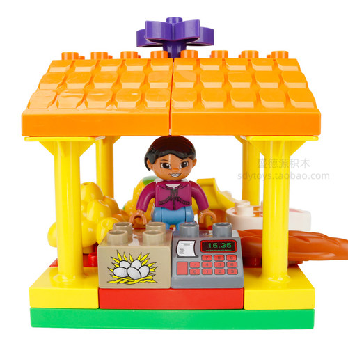 大颗粒积木楼梯窗墙柱子城堡益智拼装兼容通用 玩具散件配件房子 - 图1