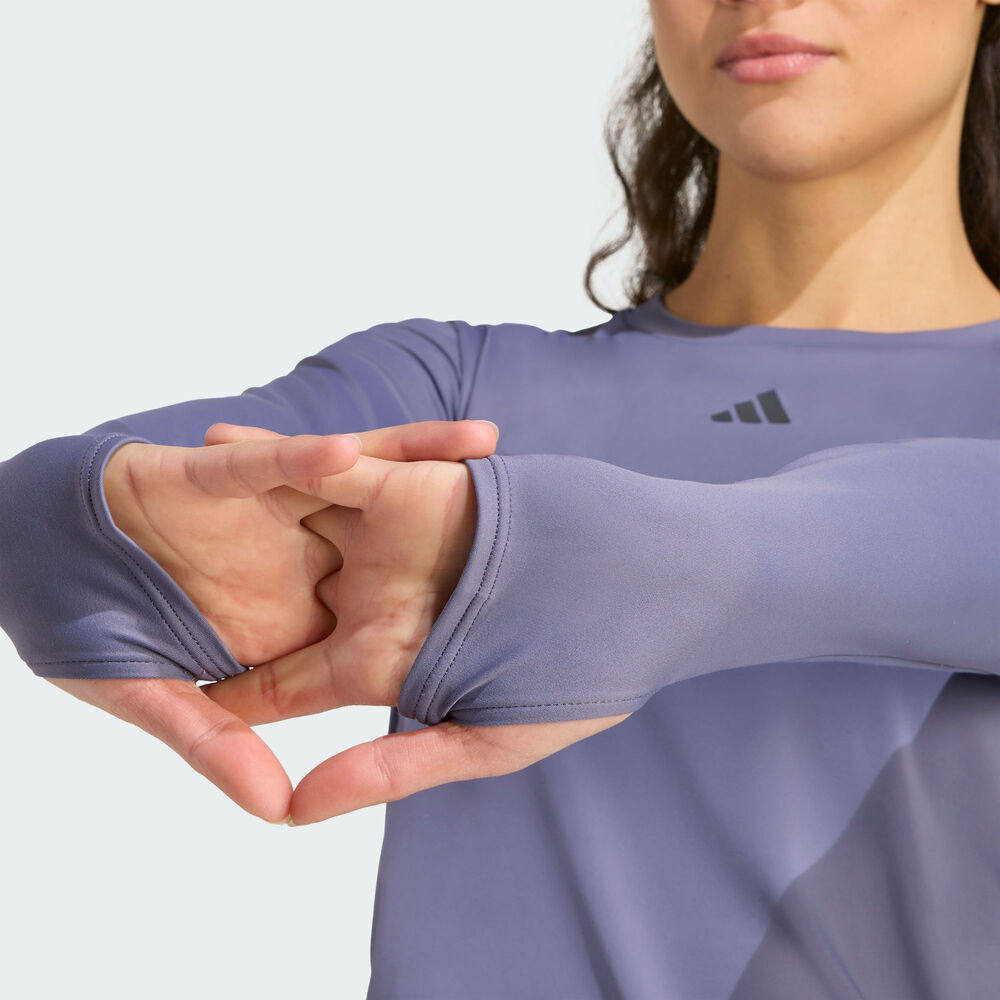 adidas阿迪达斯女子运动训练健身圆领长袖T恤KC2449,淘宝优惠券,粉丝福利购,淘宝优惠卷