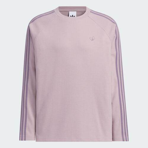 adidas阿迪达斯三叶草男子三条纹运动跑步休闲圆领长袖T恤KH1176 - 图2