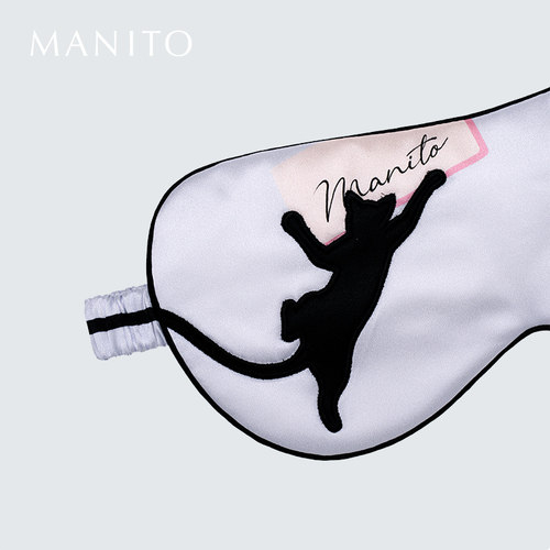 MANITO/曼尼陀 Kitty桑蚕丝眼罩真丝居家睡眠眼罩午休旅行亲肤 - 图3