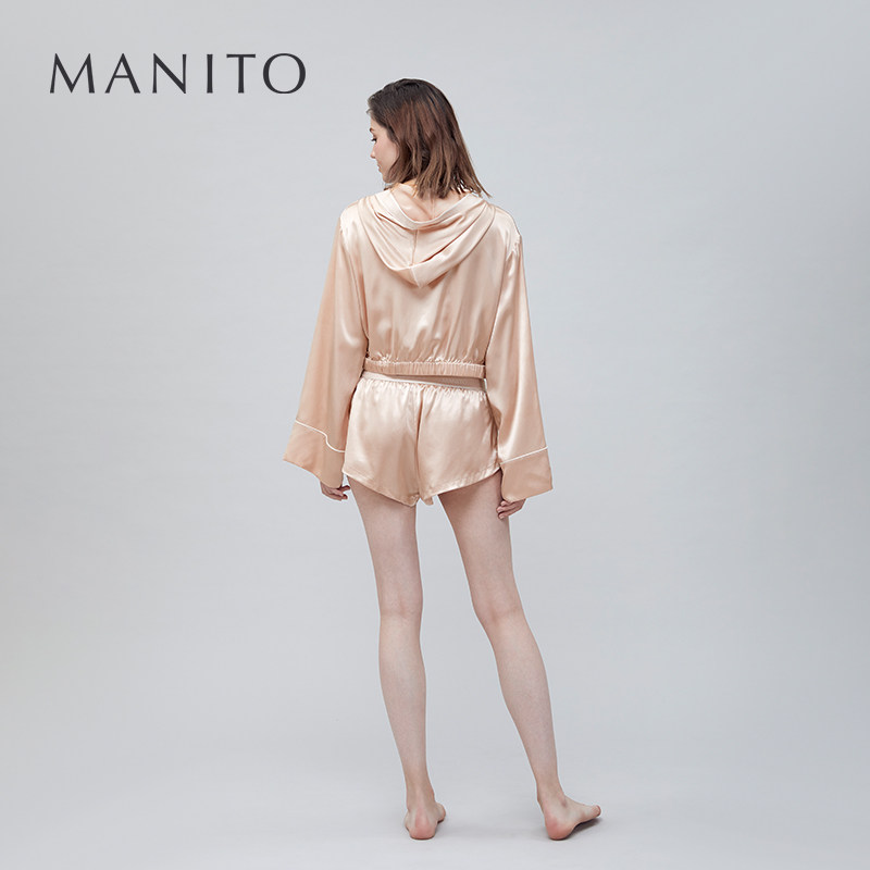 manito /曼尼陀真丝运动短睡裤睡衣 曼尼陀睡衣/家居服套装