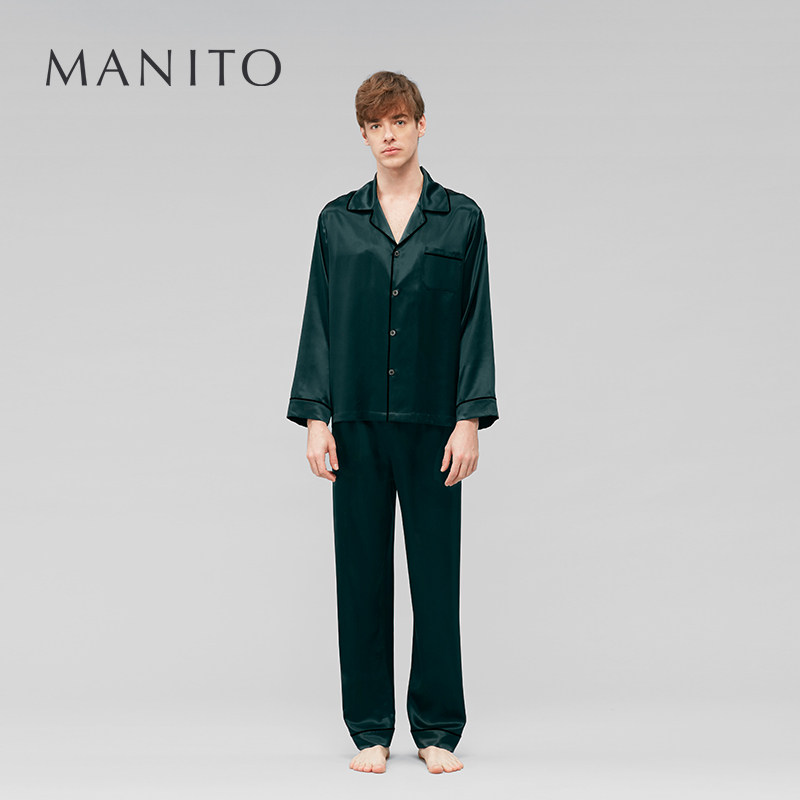 manito /曼尼陀真丝男士蚕丝睡衣 曼尼陀睡衣/家居服套装