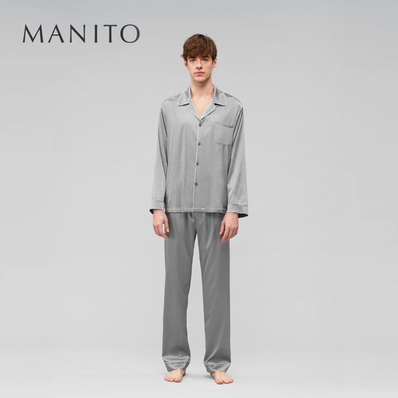 manito /曼尼陀真丝男士蚕丝睡衣 曼尼陀睡衣/家居服套装