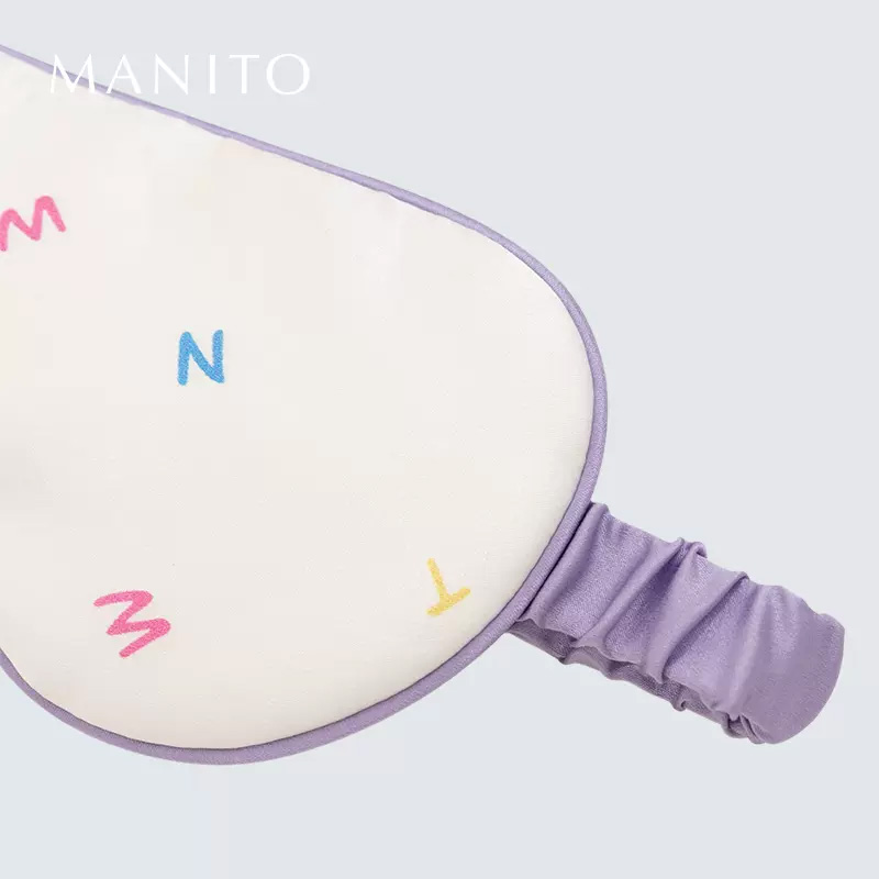 MANITO/曼尼陀 儿童真丝眼罩睡眠遮光双面桑蚕丝舒适透气眼罩 - 图3