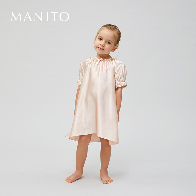 MANITO/曼尼陀 Shirley婴儿儿童真丝睡裙睡衣睡裙 - 图3