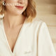 Manitou Wedding Mulberry Silk Embroidered ສັ້ນ Nightgown ງ່າຍດາຍ Wedding lace lace
