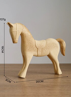 儿童美术课手绘木马摆件瑞典达拉木马动物摆件手工DIY家居装饰品