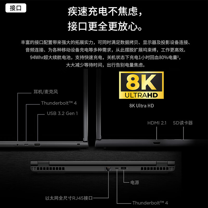 联想ThinkPad P16v Gen2 AI设计师本 移动图形工作站笔记本电脑 - 图2