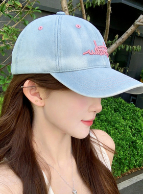 帽子春夏新款刺绣水洗牛仔棒球帽
