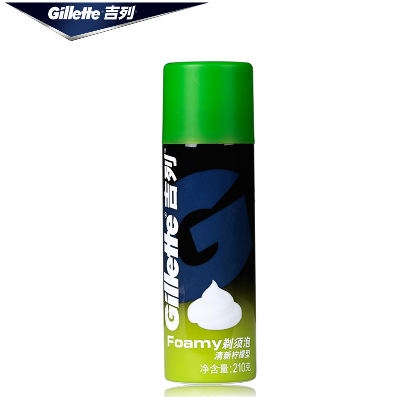 gillette /吉列柠檬香210gx2剃须泡 皮皮韵达家居剃须啫喱/剃须膏/剃须泡