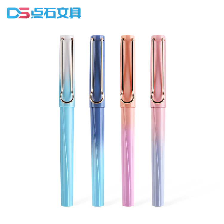 点石钢笔不易溅墨细尖包尖练字笔小学生用笔可替换墨囊成人儿童男女孩可爱卡通初学者用笔老师推荐用笔DS-756