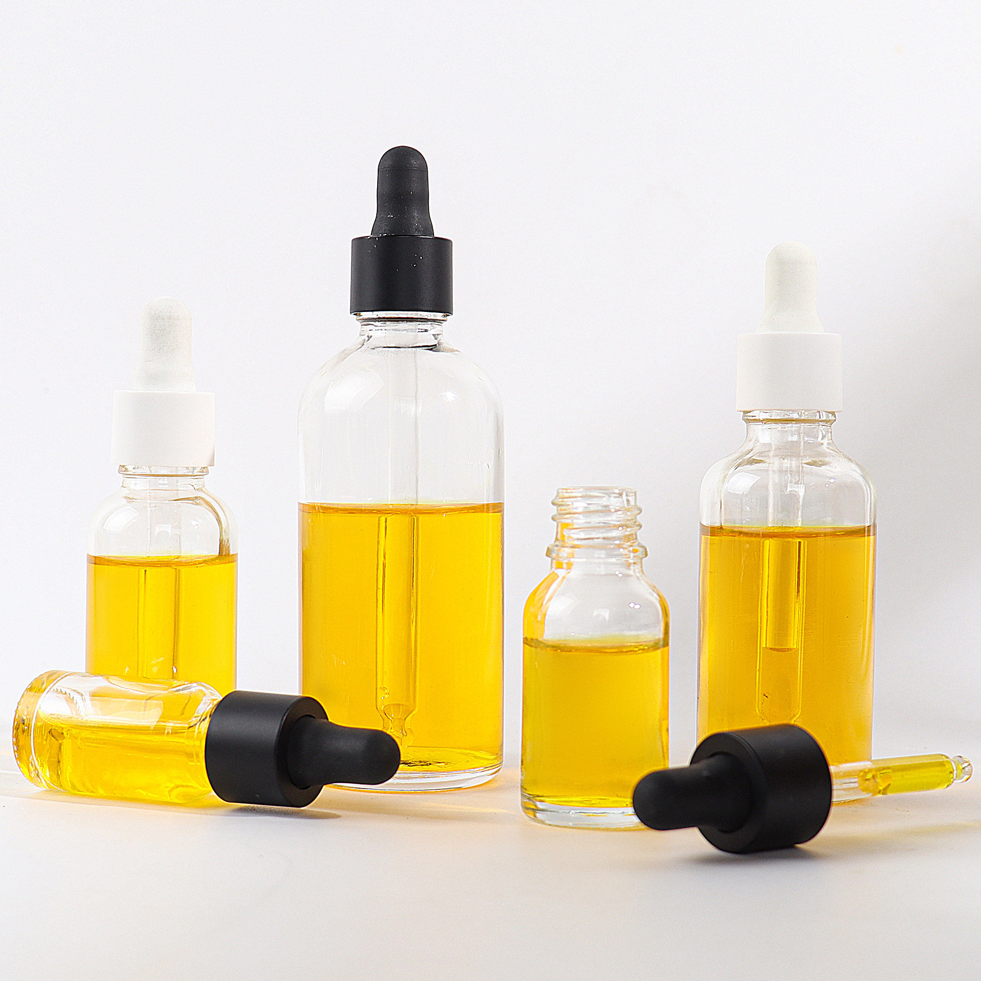 HOPECK全塑哑黑/白胶帽滴管盖药玻透明玻璃瓶18牙10-100ml精油瓶,淘宝优惠券,粉丝福利购,淘宝优惠卷